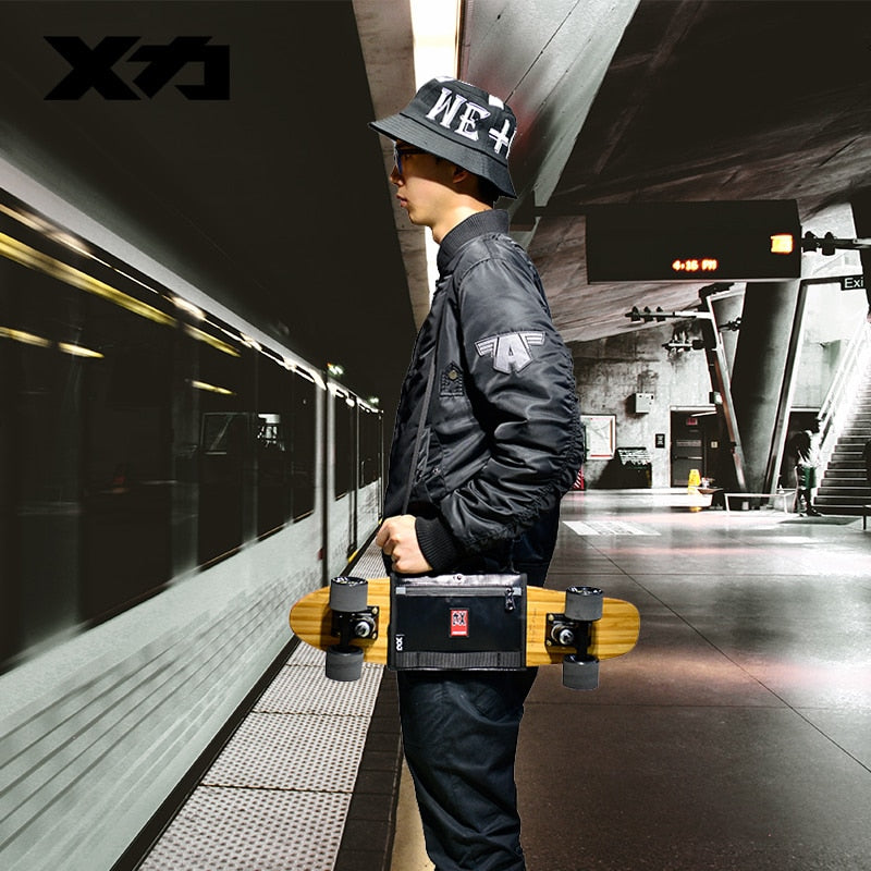 MACKAR Pro 25x21cm Skateboard Carrying Straps Bags 22x16cm Small Cruiser Board Packs Men Rubber Coating Material Handbags