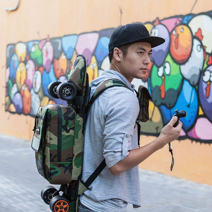 Electric Skateboard 34inch Longboard Bag, 3-in-1 Universal Backpack with Strap Shoulder Handy Handbag Camouflage Oxford Skate Board Fashion Backlight  Carrying Backpack Bag