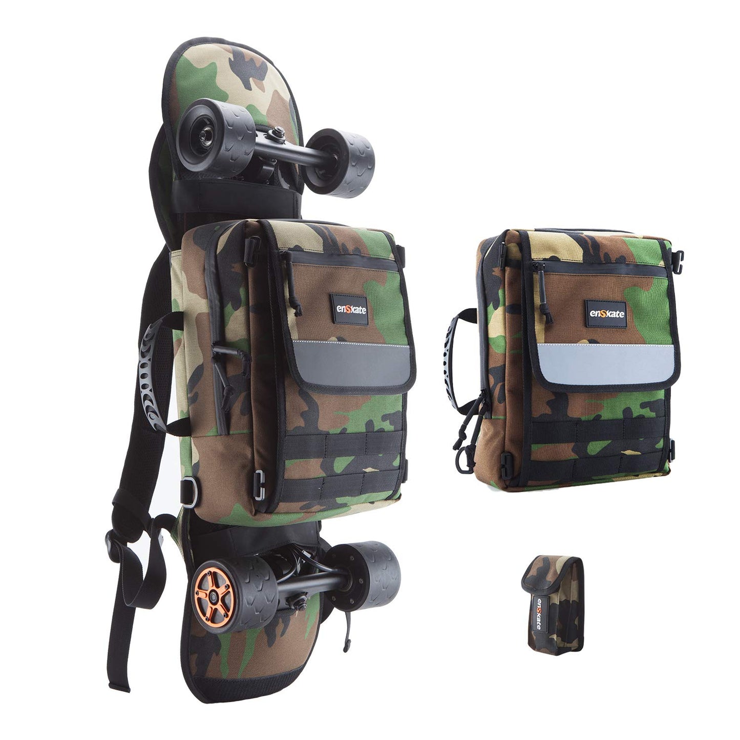 Electric Skateboard 34inch Longboard Bag, 3-in-1 Universal Backpack with Strap Shoulder Handy Handbag Camouflage Oxford Skate Board Fashion Backlight  Carrying Backpack Bag