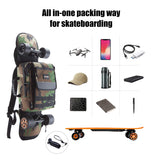 Electric Skateboard 34inch Longboard Bag, 3-in-1 Universal Backpack with Strap Shoulder Handy Handbag Camouflage Oxford Skate Board Fashion Backlight  Carrying Backpack Bag