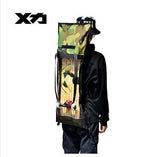 Free Shipping New Oxford Fabric Double Rocker Bags Skateboard Backpack Lovers Bags Black Students Bags Skateboard Bags