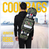 Street Skateboard Backpack Single-Shoulder Double Rocker Carrying Bag 900D Nylon Oxford Knapsack Suits For 21x90cm Decks