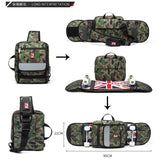 Street Skateboard Backpack Single-Shoulder Double Rocker Carrying Bag 900D Nylon Oxford Knapsack Suits For 21x90cm Decks