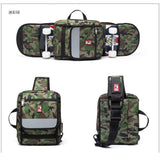 Street Skateboard Backpack Single-Shoulder Double Rocker Carrying Bag 900D Nylon Oxford Knapsack Suits For 21x90cm Decks