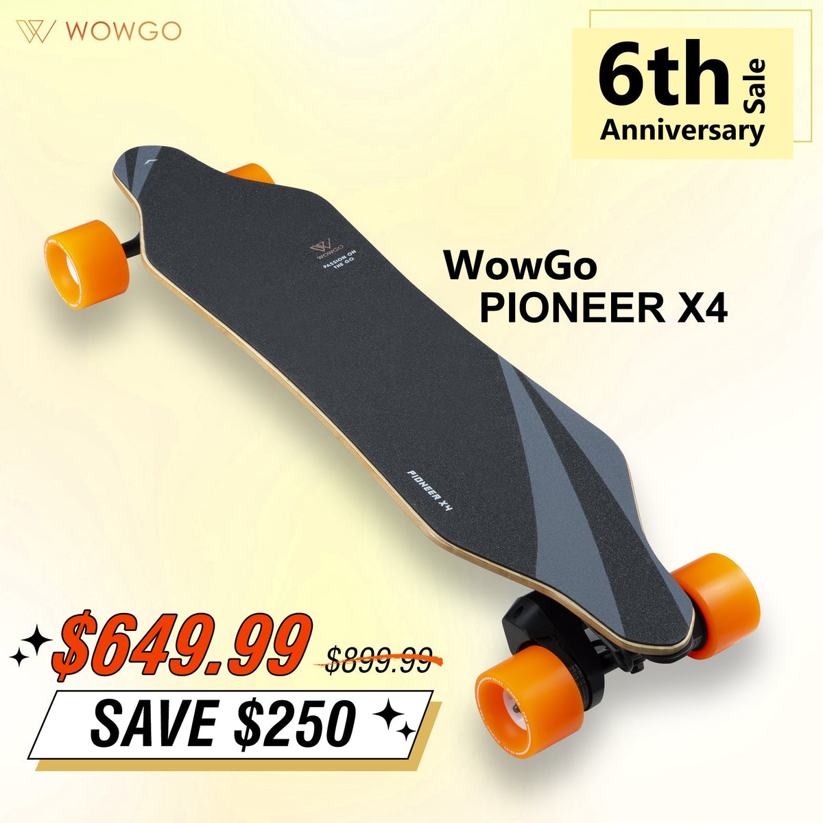 WowGo Pioneer X4 Electric Skateboard & Longboard